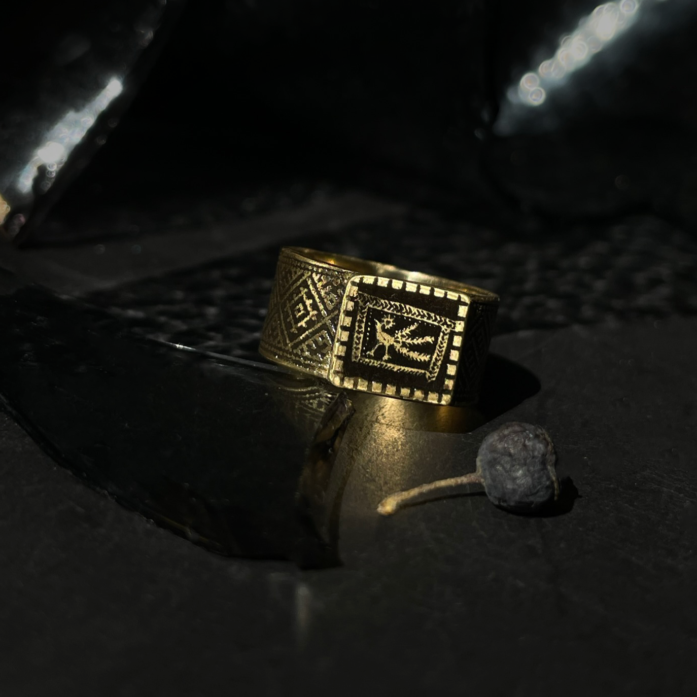 Baltic Zodiac Signet Ring