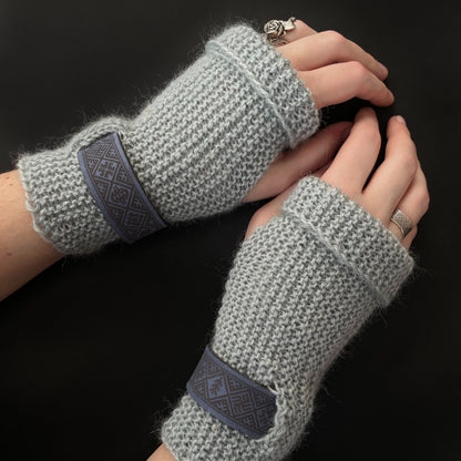 Natural wool wrist warmers